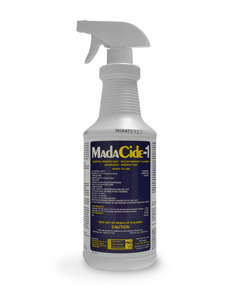 Madacide-1 Disinfectant/Decontaminant Cleaner — 32oz Spray Bottle - Painful Pleasures