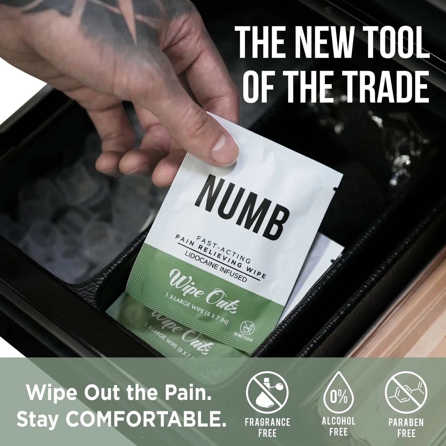 Wipe Outz™ Numbing Tattoo Wipes — Lidocaine Infused - Painful Pleasures