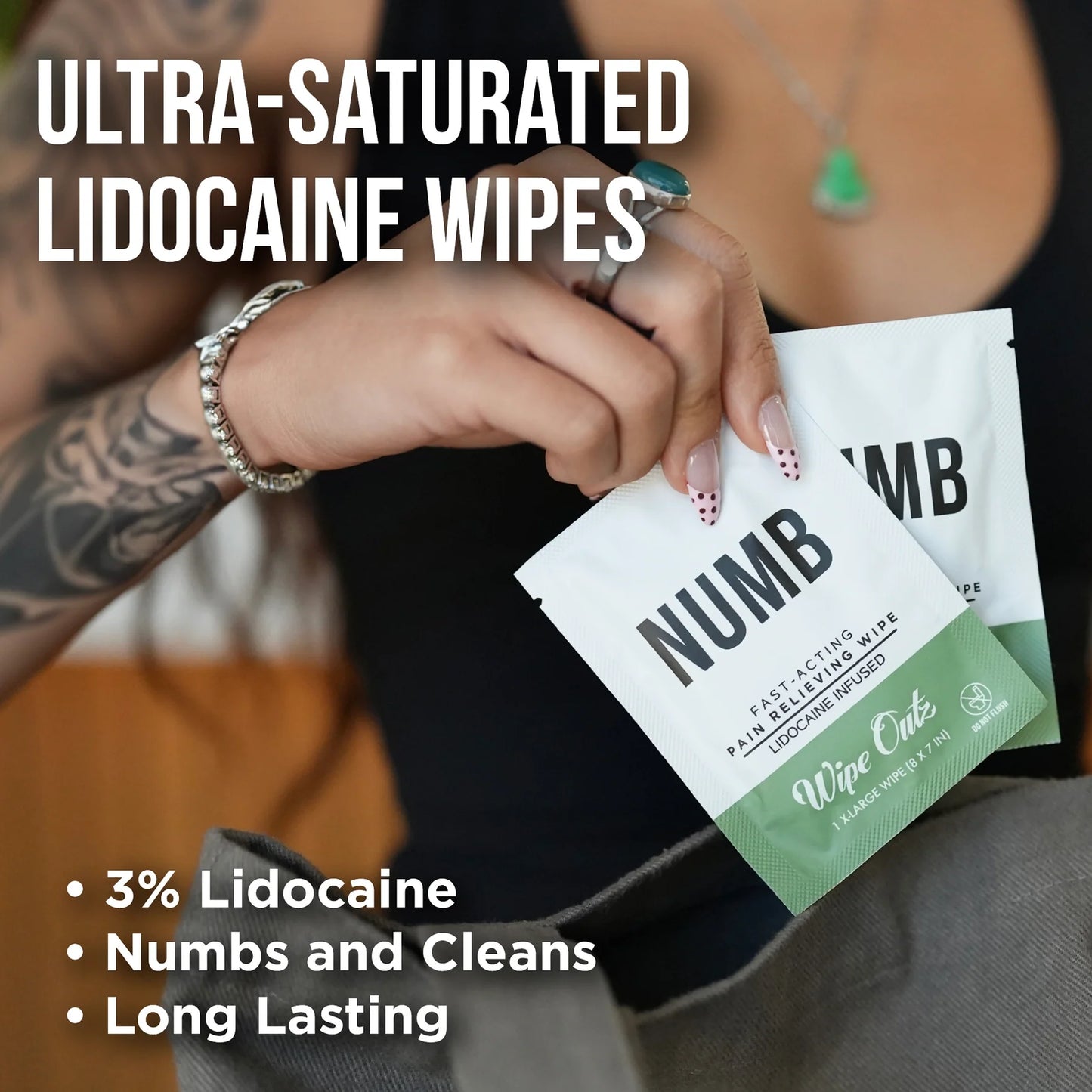 Wipe Outz™ Numbing Tattoo Wipes — Lidocaine Infused - Painful Pleasures