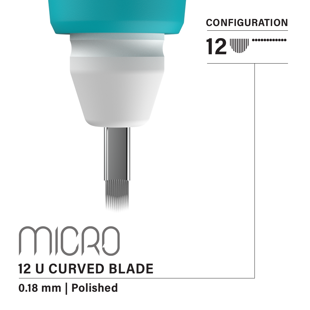 Vertix Micro Microblade - U Curved Blade - Pack of 10 Microblades - Painful Pleasures