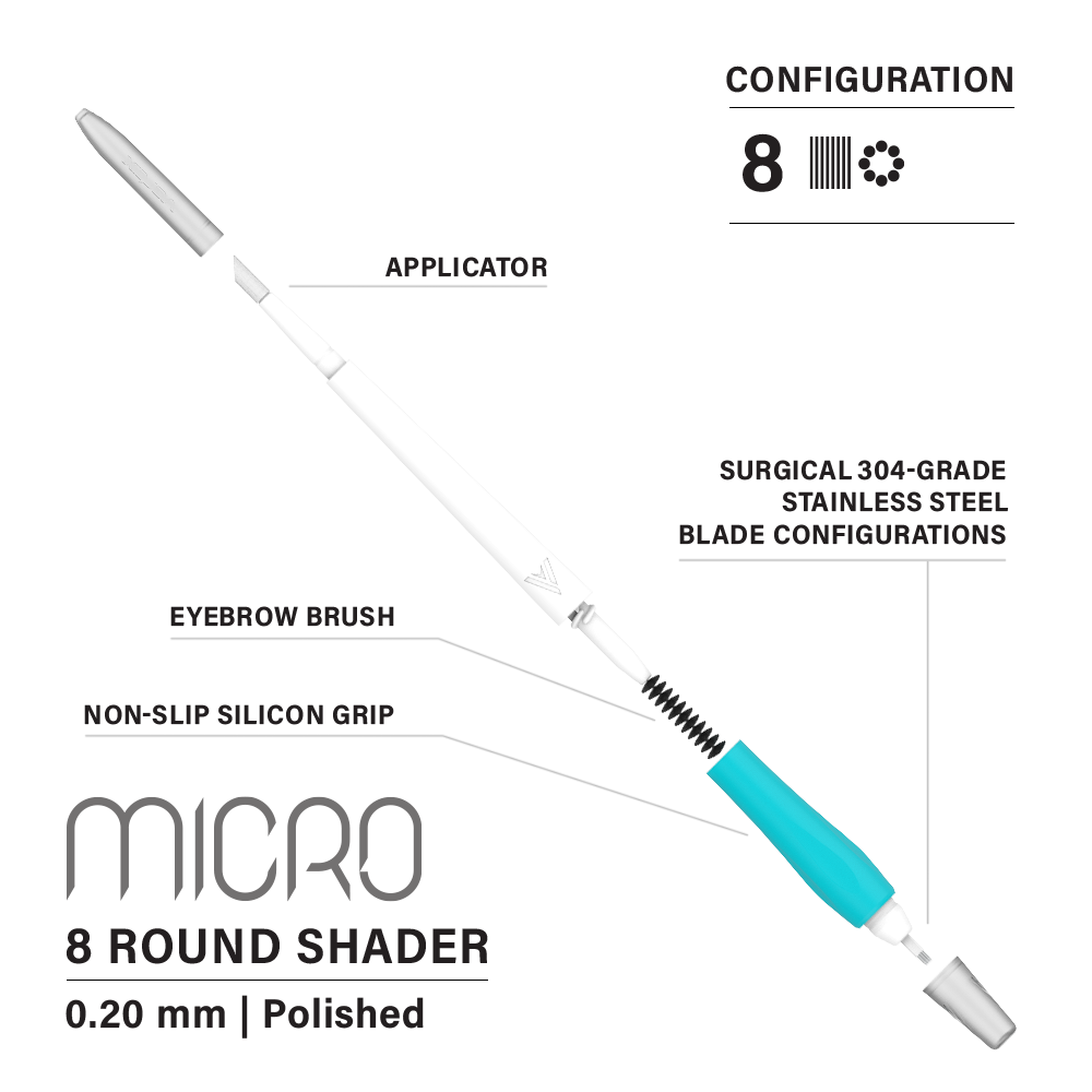Vertix Micro Microblade - Round Shader Blade - Pack of 10 Microblades - Painful Pleasures