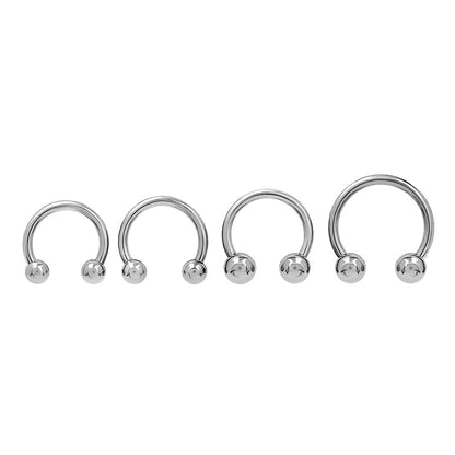 14g Externally Threaded Titanium Circular Barbell w/ Balls — Price Per 1 - Painful Pleasures