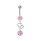 14g 3/8” Pinkplicity Dangle Belly Button Ring