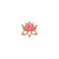 Tilum 16g 5/16” Straight Barbell with Rose Gold PVD Coating and Pink Opal Lotus Flower Charm — Price Per 1