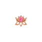 Tilum 16g 5/16” Straight Barbell with Rose Gold PVD Coating and Pink Opal Lotus Flower Charm — Price Per 1