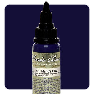 Mario's Blue Mario Barth Gold Label — Intenze Tattoo Ink — 1oz Bottle - Painful Pleasures