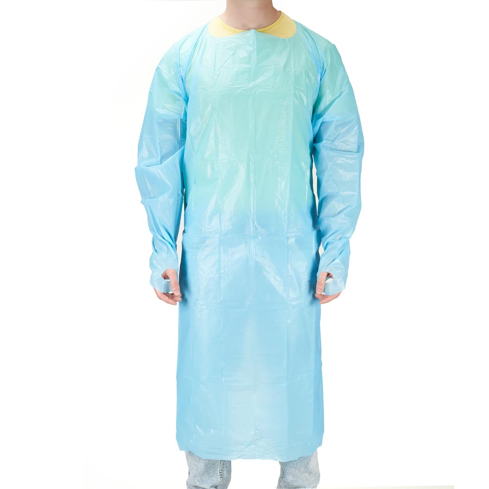 Saferly Disposable Blue Medical Gowns — Box of 10