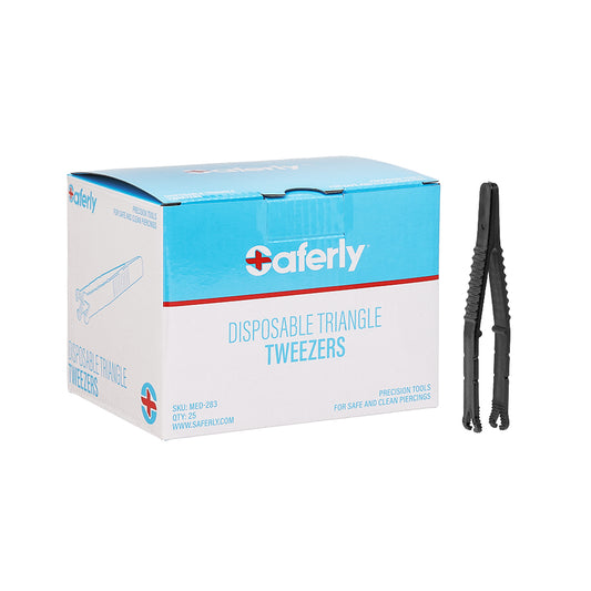 Saferly Medical Sterilized Triangle Tweezers — Single or Case of 25
