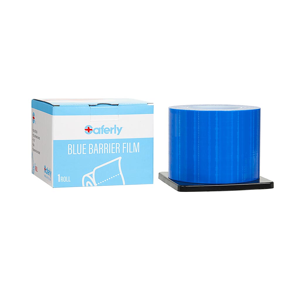 Saferly Medical Barrier Film in Dispenser Box 4” x 6” — Price Per Roll — Pick Color