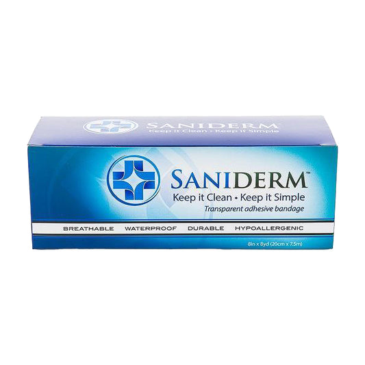 Saniderm Tattoo Aftercare Transparent Adhesive Bandage - 8" x 8 yard Roll