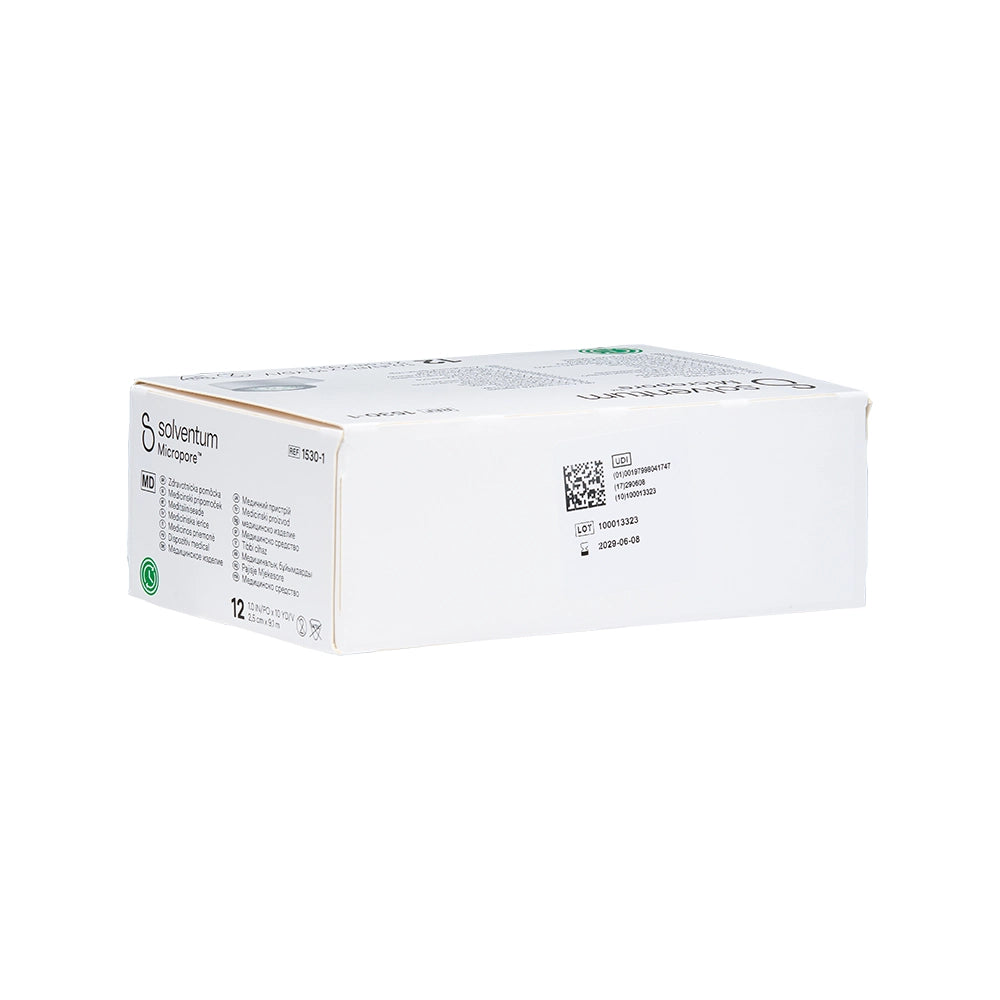 1"-Wide Roll of 3M Micropore Medical Paper Tape — Single or Case of 12
