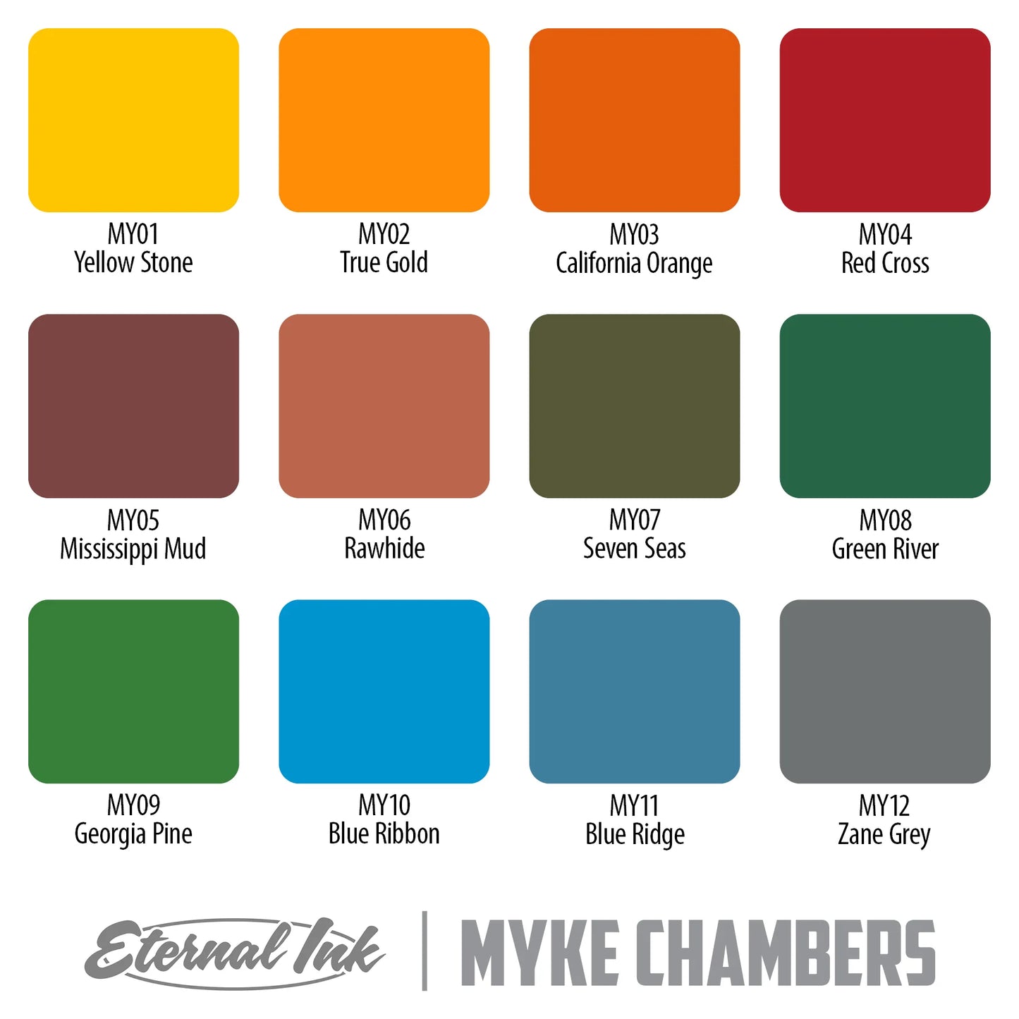 Myke Chambers Signature Series Set of 12 — Eternal Ink — Pick Size