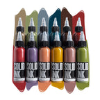 Opaque 12 Color Set — Solid Ink Tattoo Ink — 1oz Bottles - Painful Pleasures