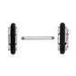 FAKE PLUG 9 Stone Pink BLING Fake Piercing - 16g thin post - Price Per 1