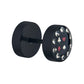 FAKE PLUG 10 Stone Black POKER Fake Piercing - 16g thin post - Price Per 1