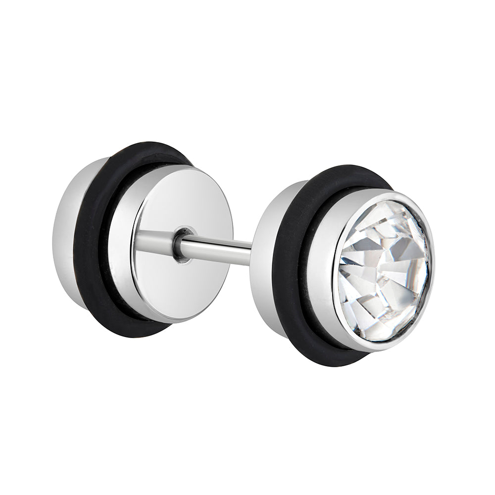 CLEAR GEM illusion Fake Piercing Plug - Price Per 1 Fake Plug - Painful Pleasures