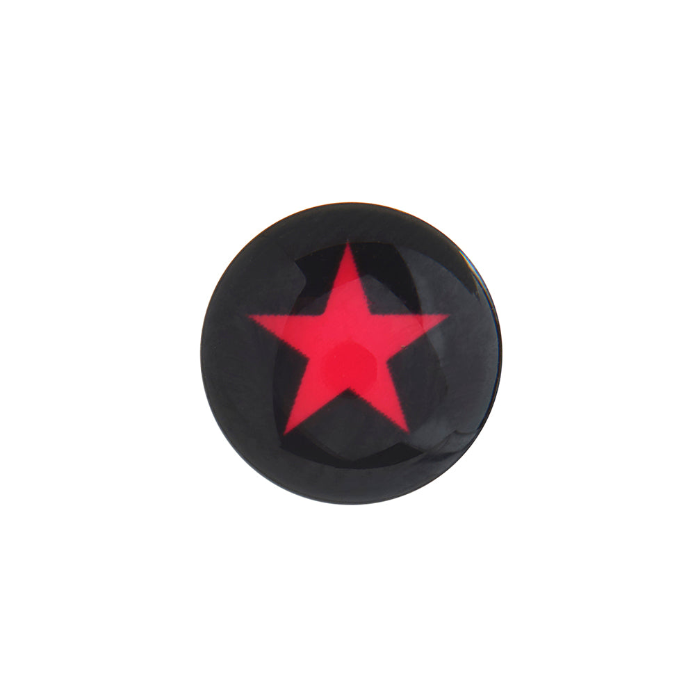 RED STAR FAKE PLUG Big Gauge Illusion Piercing - Price Per 1