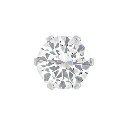 16g Prong Set 8mm Jewel Threaded Stud Earring — Price Per 1 - Painful Pleasures