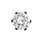18g Prong Set 8mm Jewel PVD Black Threaded Stud Earring — Price Per 1