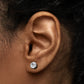 18g Prong Set 8mm Jewel PVD Black Threaded Stud Earring — Price Per 1