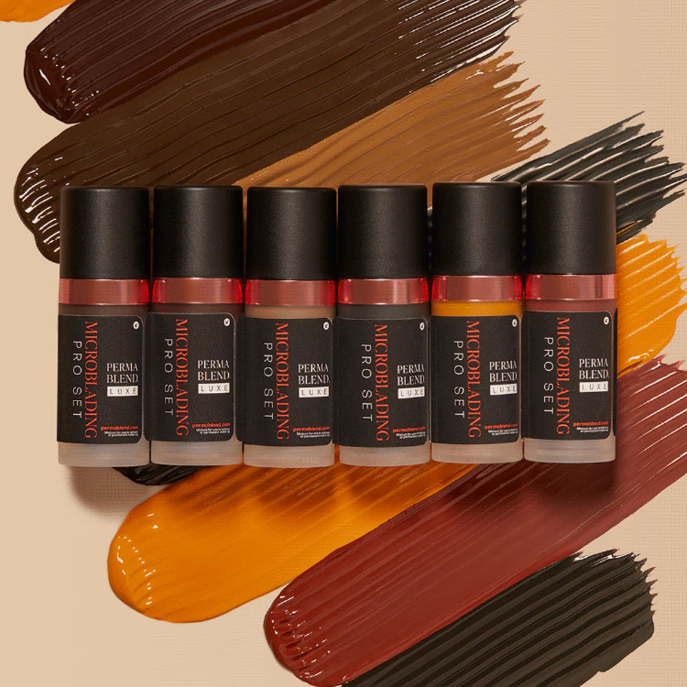 Microblading Pro Set — Perma Blend Luxe — 6 10ml Pump Bottles - Painful Pleasures