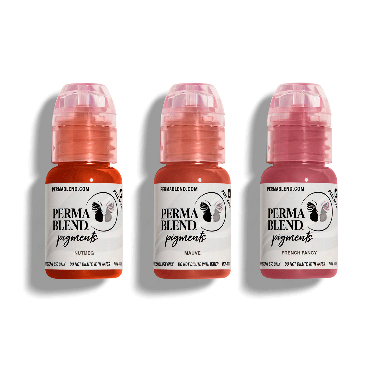 Mauve Lip Mini Set – Perma Blend – 3 1/2oz Bottles - Painful Pleasures