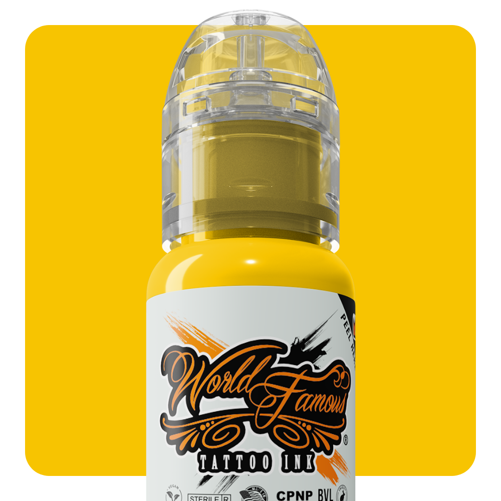 7 Color Simple Set — World Famous Tattoo Ink — 1/2oz - Painful Pleasures