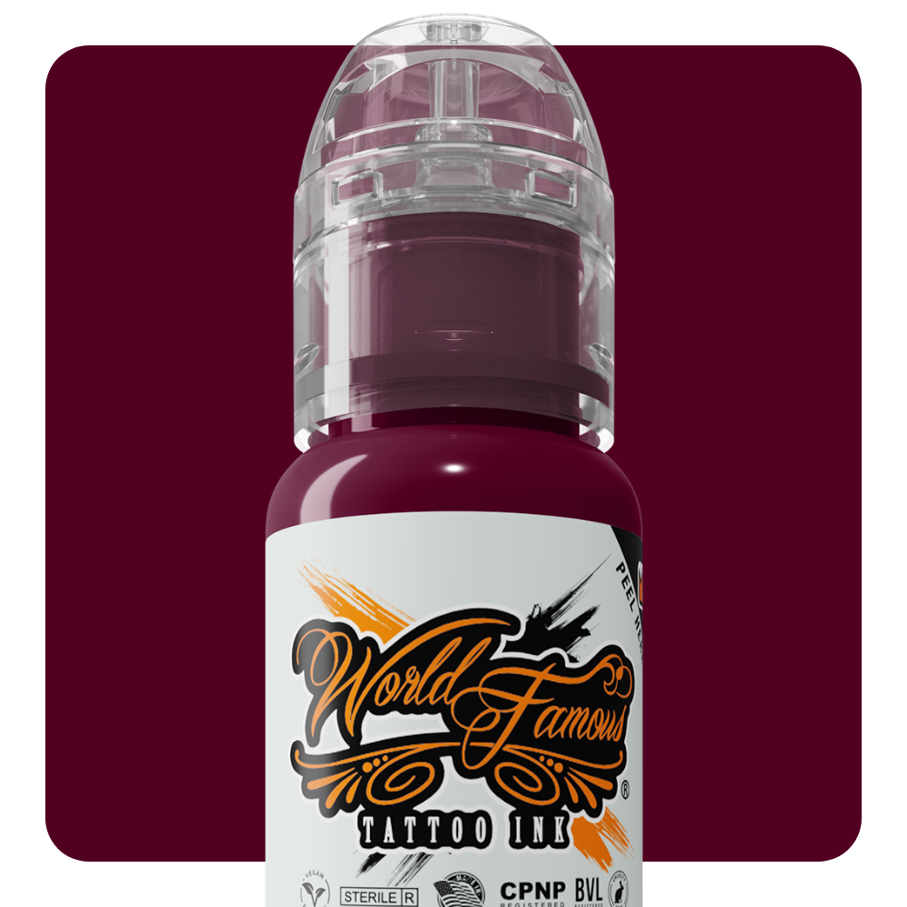 7 Color Simple Set — World Famous Tattoo Ink — 1/2oz - Painful Pleasures