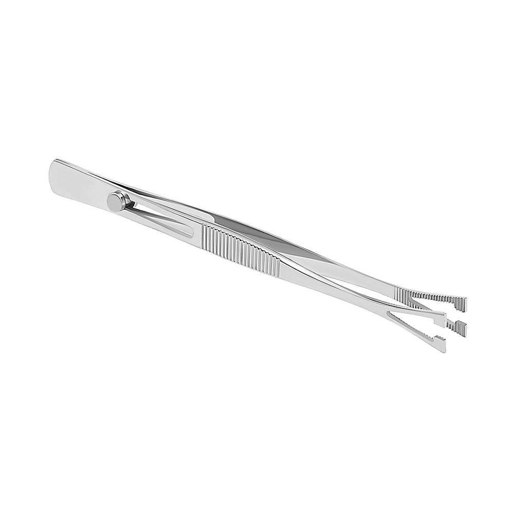 Pennington 5 3/4" Tweezers Slotted with Easy Lock