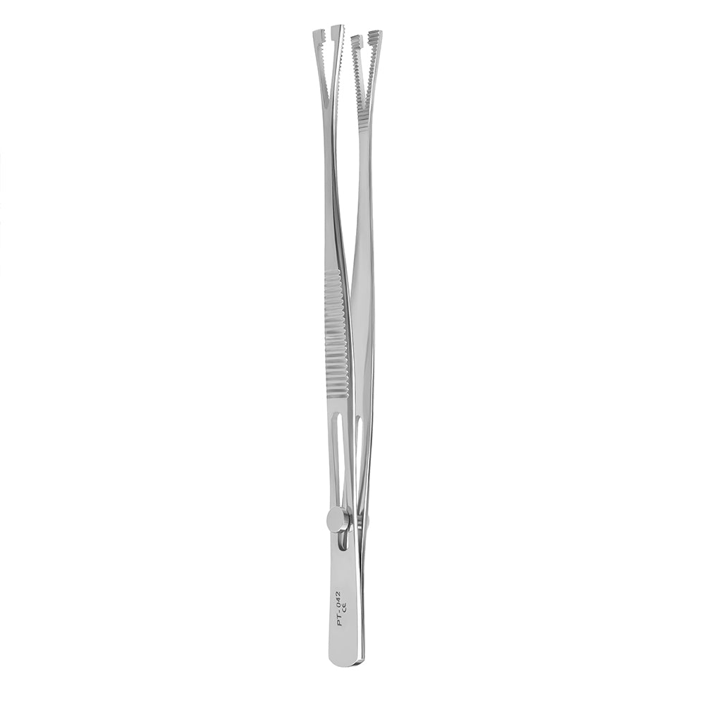 Pennington 5 3/4" Tweezers Slotted with Easy Lock