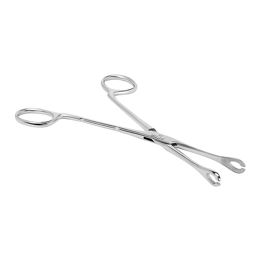 Mini Forester (Sponge) 6.5" Slotted Steel Forceps with 2 Indents and No Lock