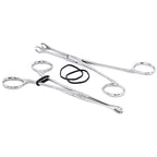 Mini Forester (Sponge) 6.5" Slotted Steel Forceps with 2 Indents and No Lock - Painful Pleasures