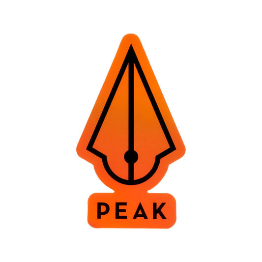 Peak Holographic Orange Die-Cut Sticker — Price per 1 or Pack of 50