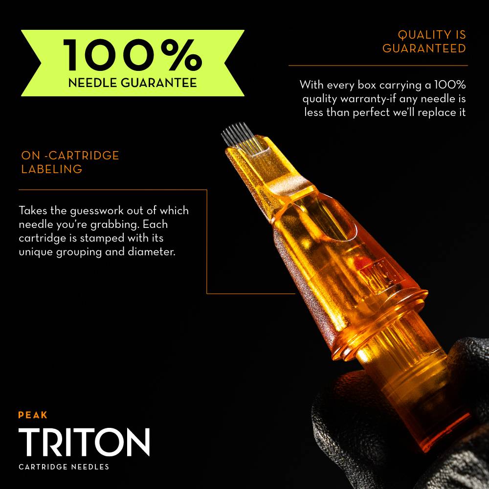 Peak Needles — Triton — Sample Pack of 5 Cartridge Tattoo Needles