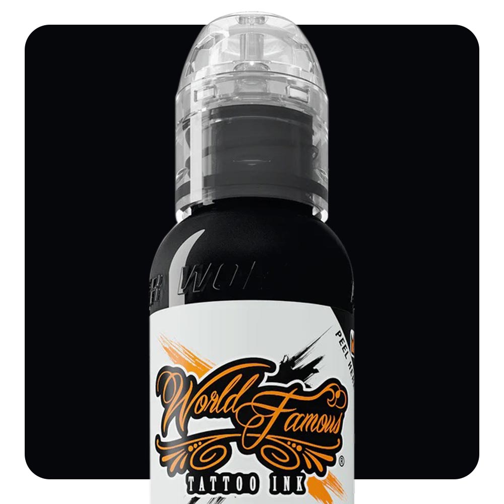 Plumb Island Black — World Famous Tattoo Ink — Pick Size - Painful Pleasures