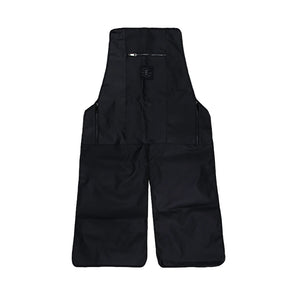 Knife & Flag Non-Porous Split Leg Apron — Black - Painful Pleasures