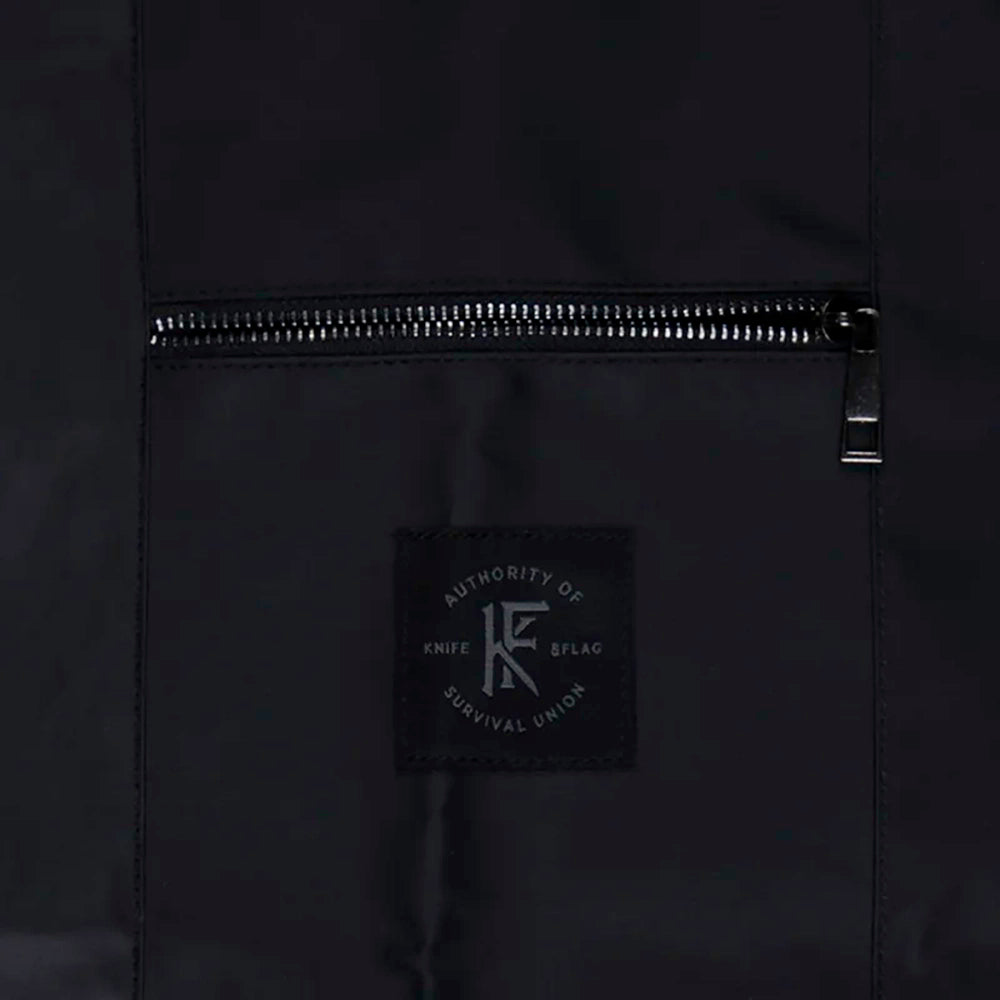 Knife & Flag Non-Porous Split Leg Apron — Black - Painful Pleasures