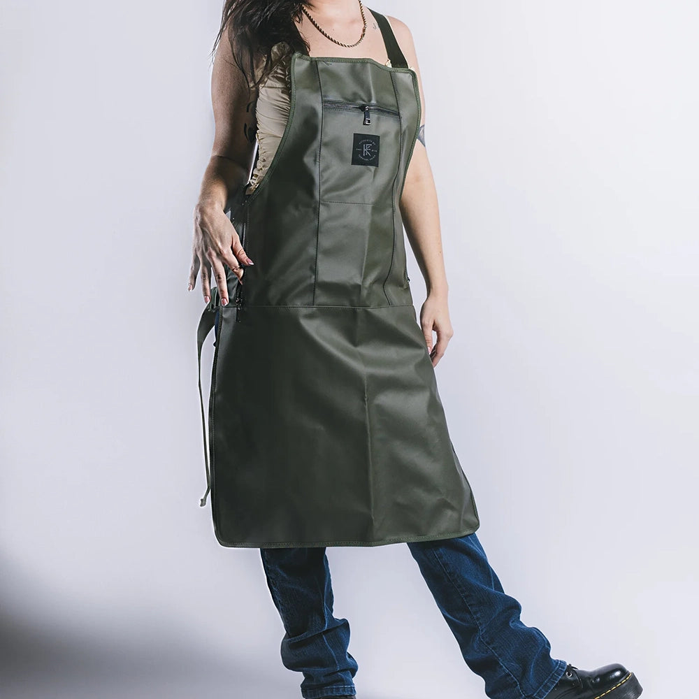 Knife & Flag Non-Porous Core Apron — Pick Color - Painful Pleasures