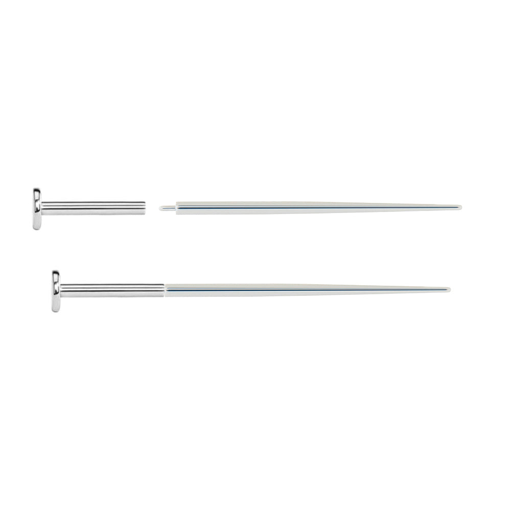 1" Stainless Steel Pin Taper for 16g Internally Threaded or Threadless Jewelry