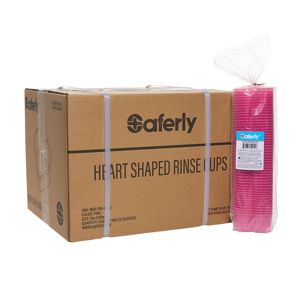 Saferly Heart Rinse Cups — 5oz — Pick Quantity - Painful Pleasures