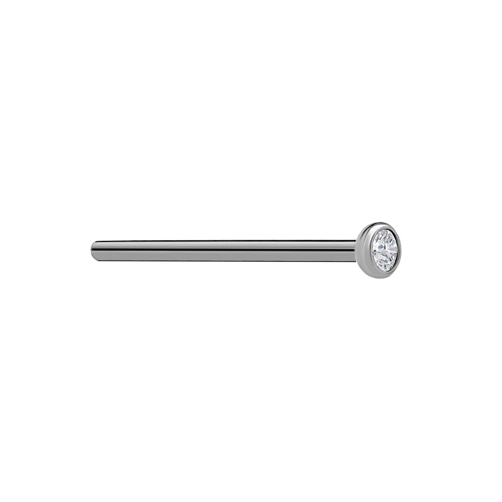 Tilum 20g Titanium Fishtail w/ Martini Bezel-Set Jewel - Price Per 1