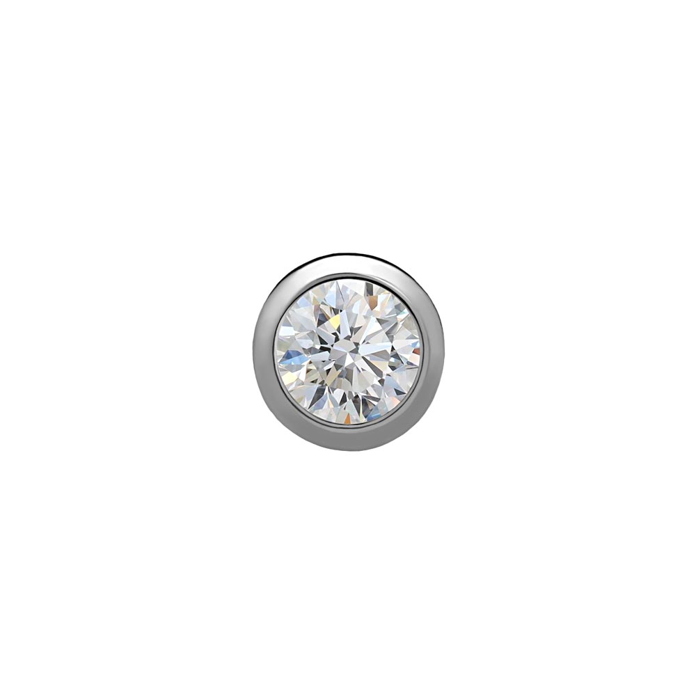 Tilum 20g Titanium Fishtail w/ Martini Bezel-Set Jewel - Price Per 1