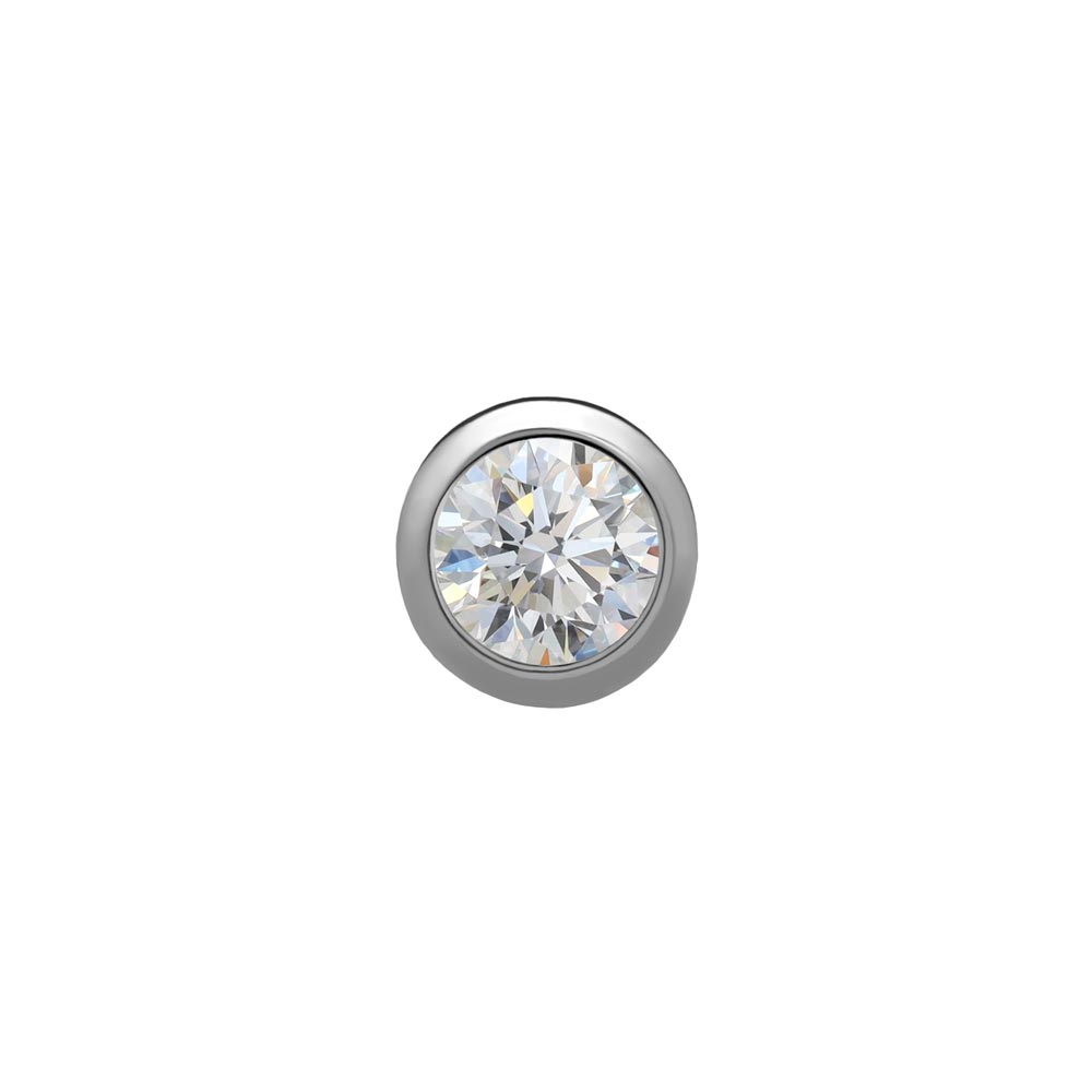 Tilum 18g Titanium Nostril Bone w/ Martini Bezel-Set Jewel - Price Per 1