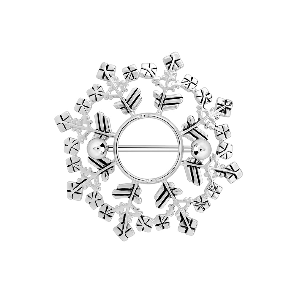 Snowflake Nipple Ring Shield - Price Per 1