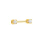 14g 9/16” Gold-Plated Straight Barbell Nipple Ring with Opal Ends — Price Per 1