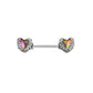 14g 9/16” Seraph Wing Heart Steel Nipple Barbell — Price Per 1
