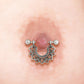 14g Lotus Flower Burst Nipple Shield Jewelry — Price Per 1