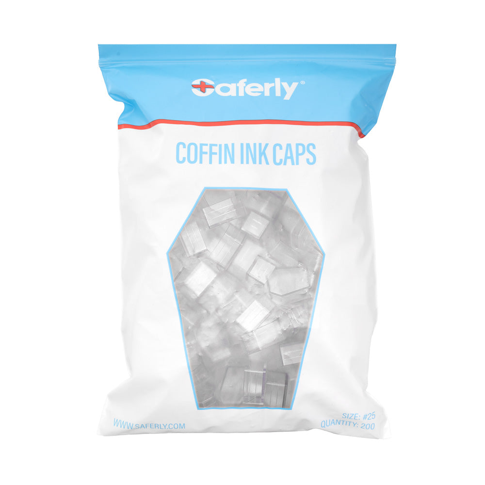 Saferly Coffin Ink Caps — #25 — Bag of 200 — Pick Color - Painful Pleasures