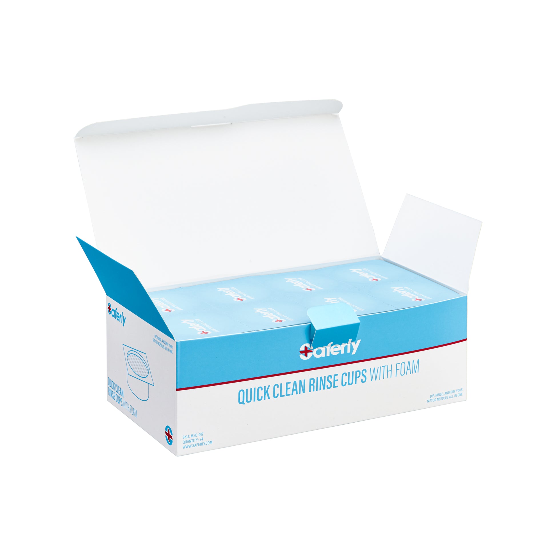 Saferly Rinse Caps with Foam - Box of 24