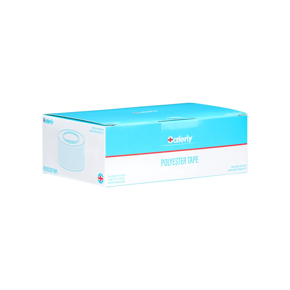 Saferly Polyester Medical Tape — Case of 12 Rolls